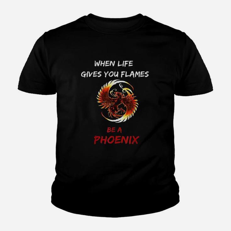 Phoenix Flames Fire Bird Mythical Rebirth Lover Gift Kid T-Shirt