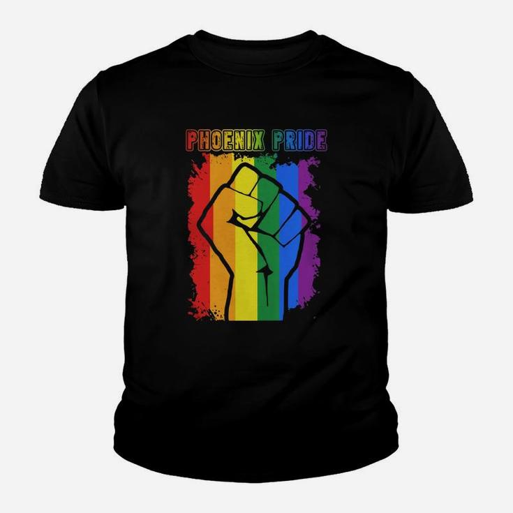 Phoenix Pride Lgbt Rainbow Flag Kid T-Shirt