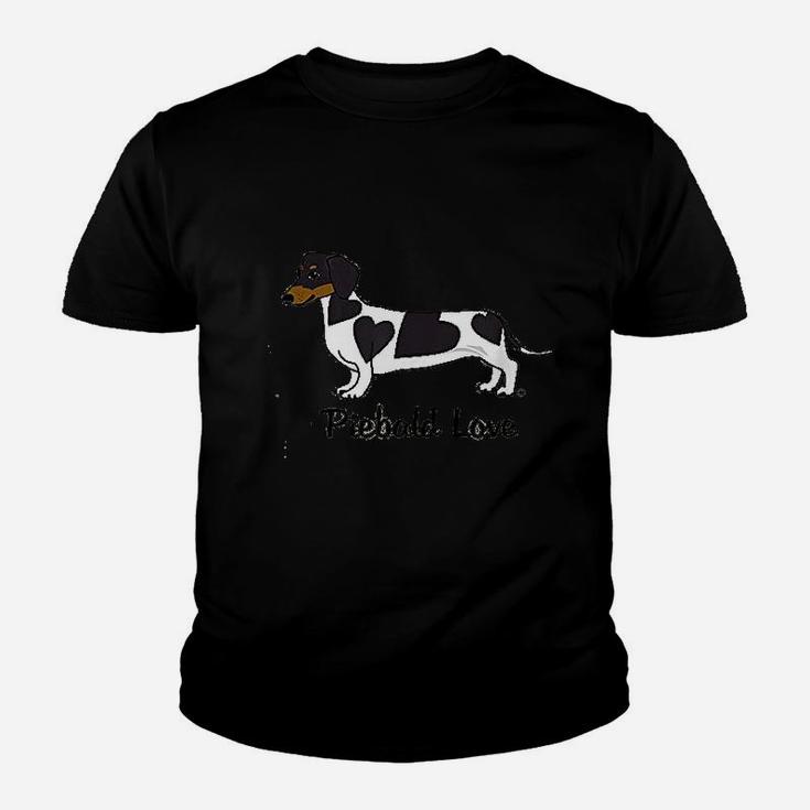 Piebald Love Dachshund Dog Kid T-Shirt