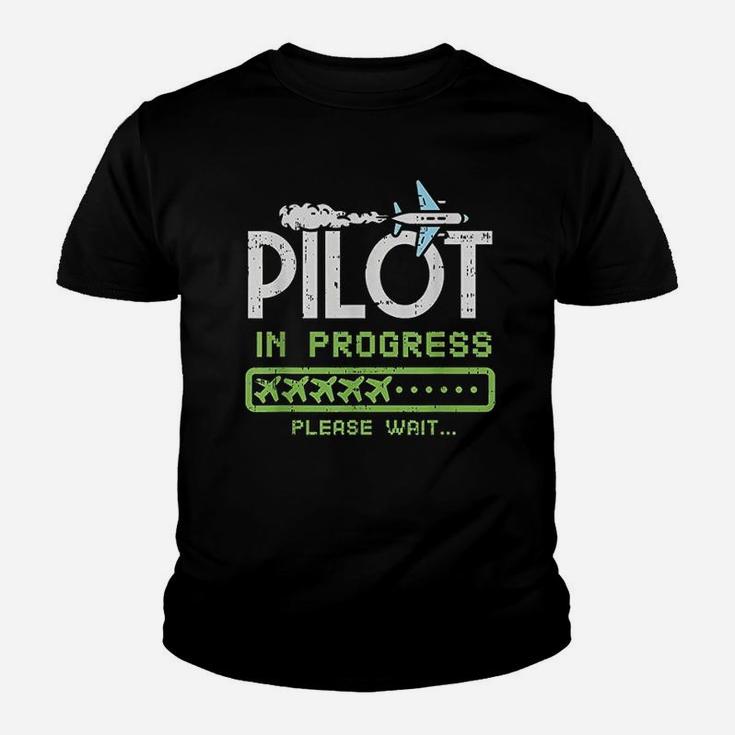 Pilot In Progress Future Pilot Toy Airplane Lovers Kid T-Shirt