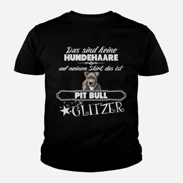 Pitbull Glitzer Kinder Tshirt für Hundeliebhaber, Witziges Design