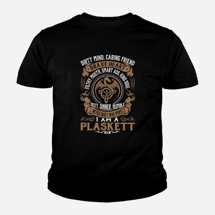 Plaskett Brave Heart Dragon Name Shirts Kid T-Shirt