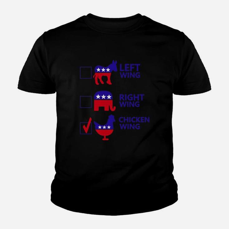 Political Parties Left Wing Right Wing Chicken Wing Youth T-shirt