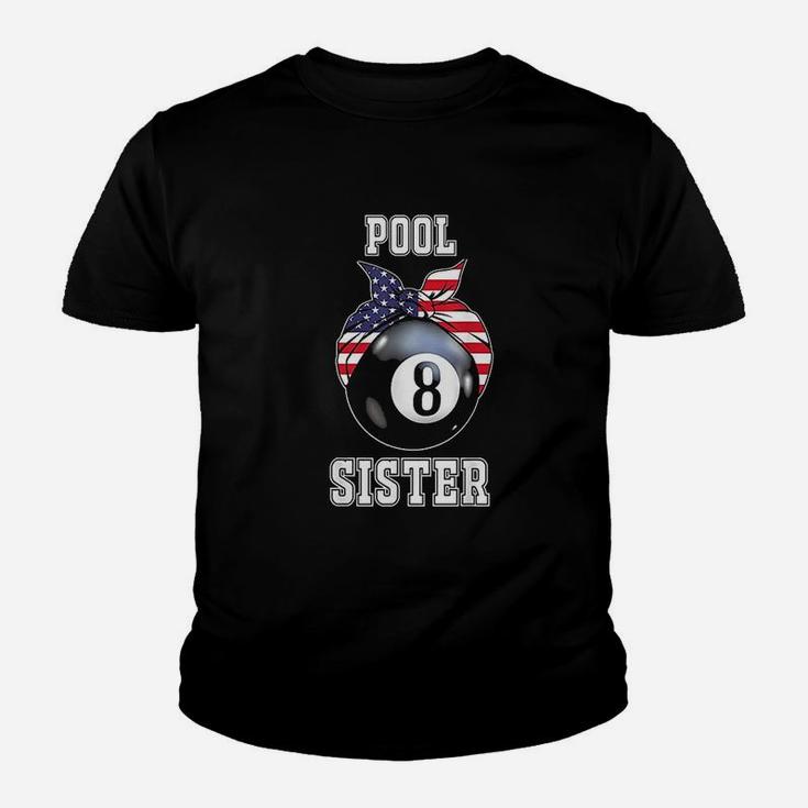 Pool Sister Jersey Family Gift For Billiard Players Kid T-Shirt