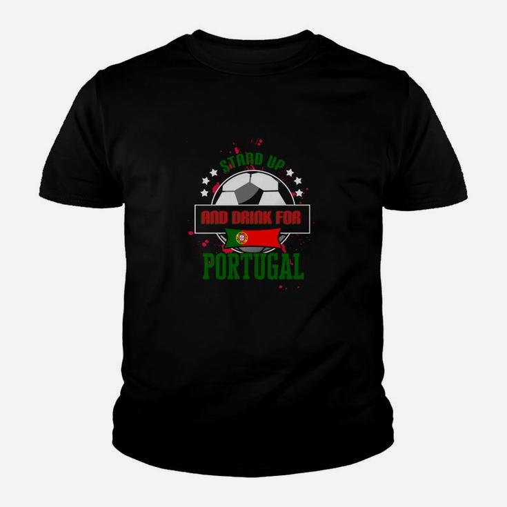 Portugal Fußball-Fan Kinder Tshirt, Unterstützung & Stolz Motiv