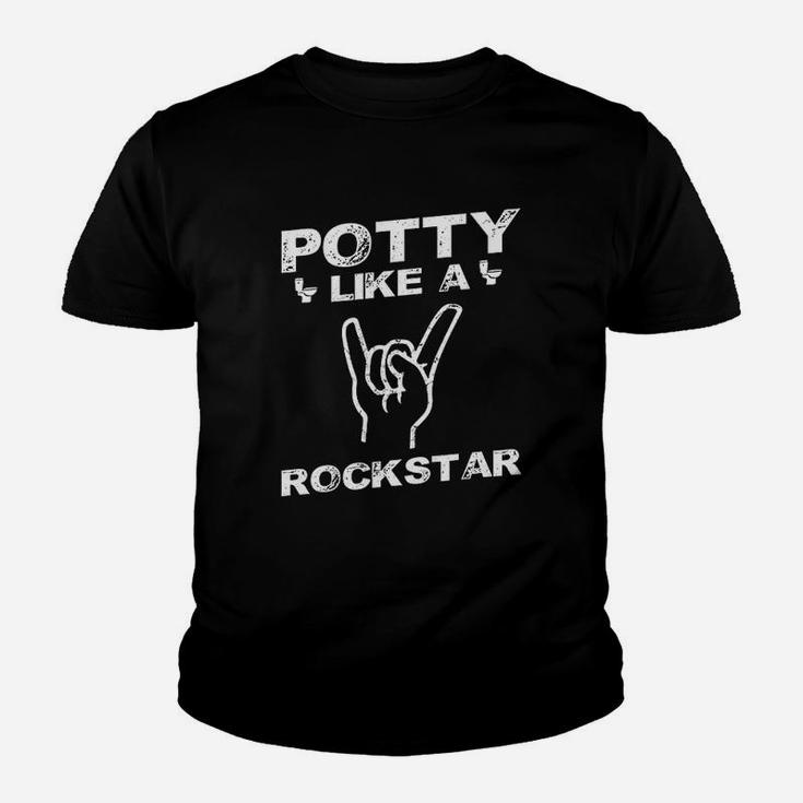 Potty Like A Rockstar Funny Potty Trained Kid T-Shirt