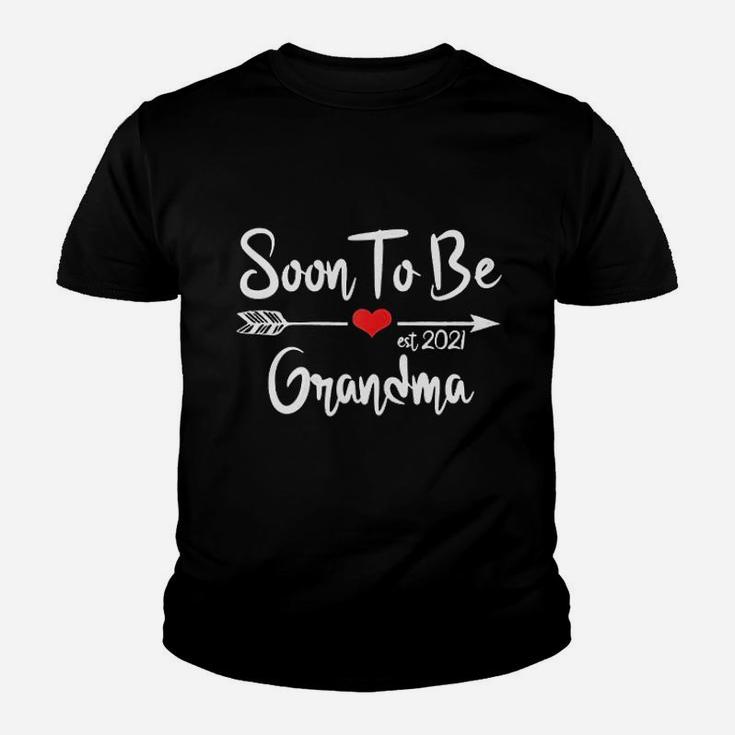 Pregnancy Announcement Soon To Be Grandma Est 2021 Kid T-Shirt