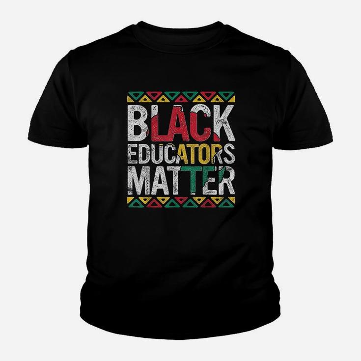 Pride Black Educators Matter History Month Teacher Kid T-Shirt