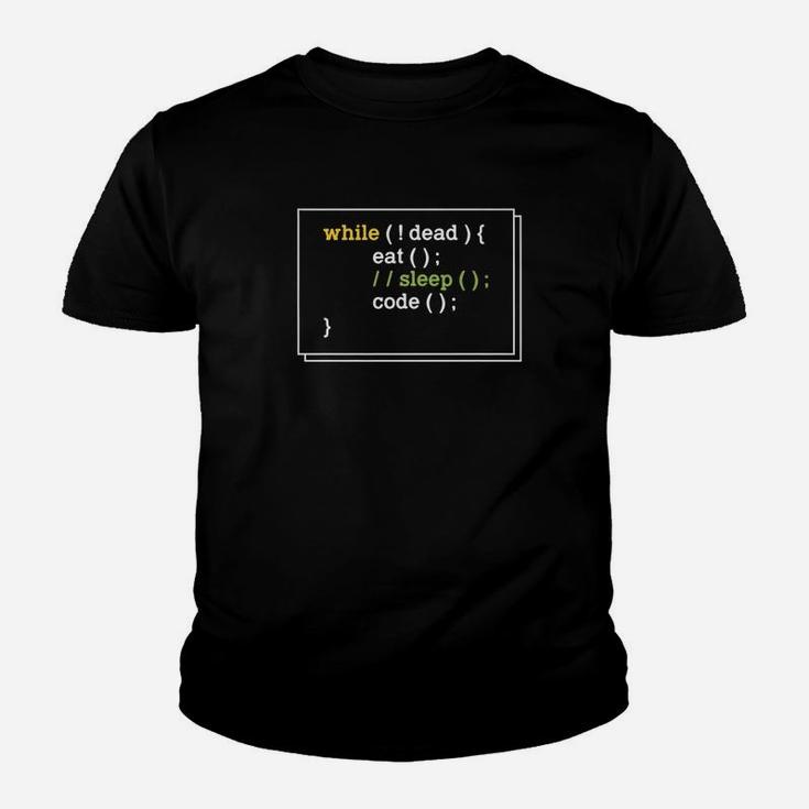 Programmer Dad Sleep Eat Code Funny Fathers Day Gift Kid T-Shirt