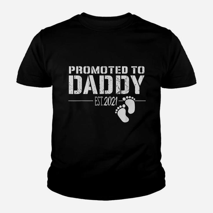Promoted To Daddy 2021 Funny Gift For New Dad First Time Dad Kid T-Shirt