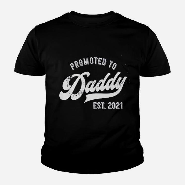 Promoted To Daddy 2021 Funny New Dad Baby Family Kid T-Shirt