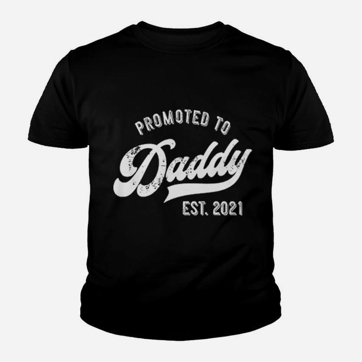 Promoted To Daddy 2021 Funny New Dad Baby Family Kid T-Shirt