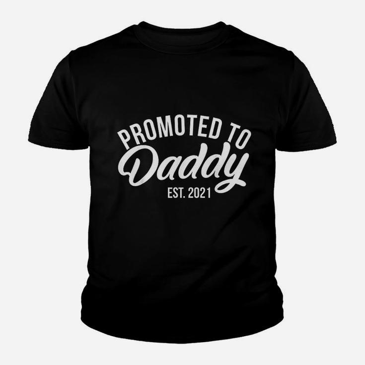 Promoted To Daddy Est 2021 Future Daddy Expecting Dads Gift Kid T-Shirt