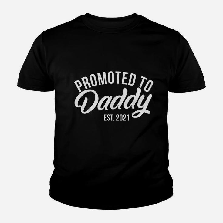 Promoted To Daddy Est 2021 Future Daddy Expecting Dads Kid T-Shirt