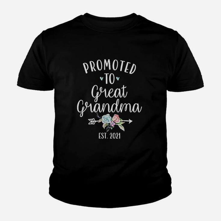 Promoted To Great Grandma 2021 Pregnancy Reveal Gift Kid T-Shirt