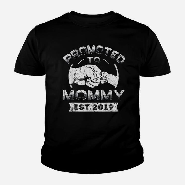 Promoted To Mommy Est 2019 Vintage New Mom Mama Gift Kid T-Shirt