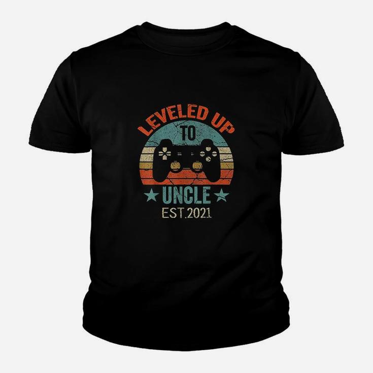 Promoted To Uncle Est 2021 Leveled Up To Daddy Kid T-Shirt