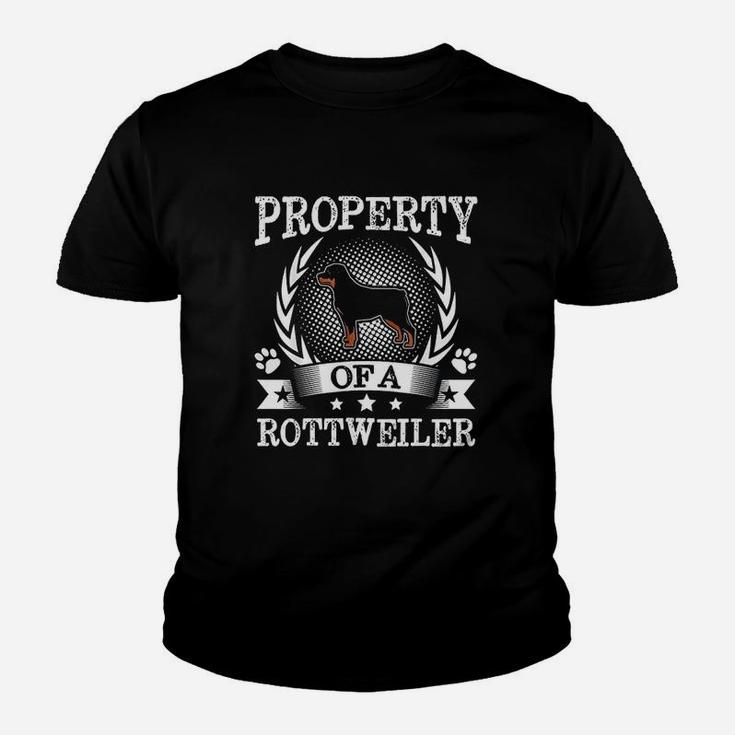 Property Of A Rottweiler Cute Dog Lover Gift Kid T-Shirt