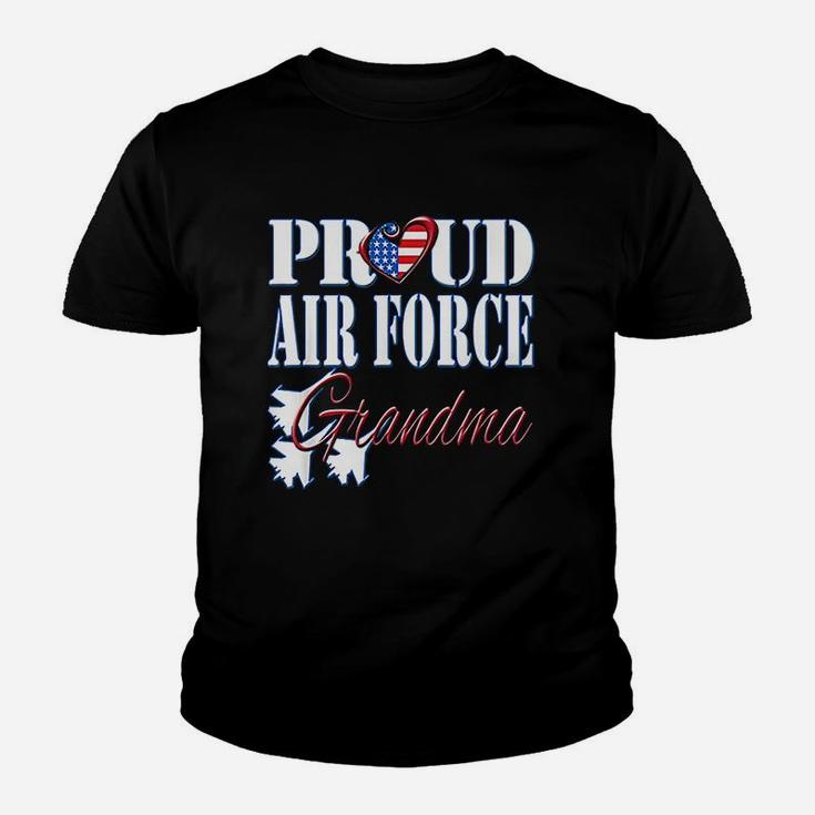 Proud Air Force Grandma Us Heart Military Kid T-Shirt
