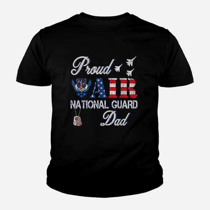 Proud Air National Guard Dad Air Force Veterans Day Kid T-Shirt