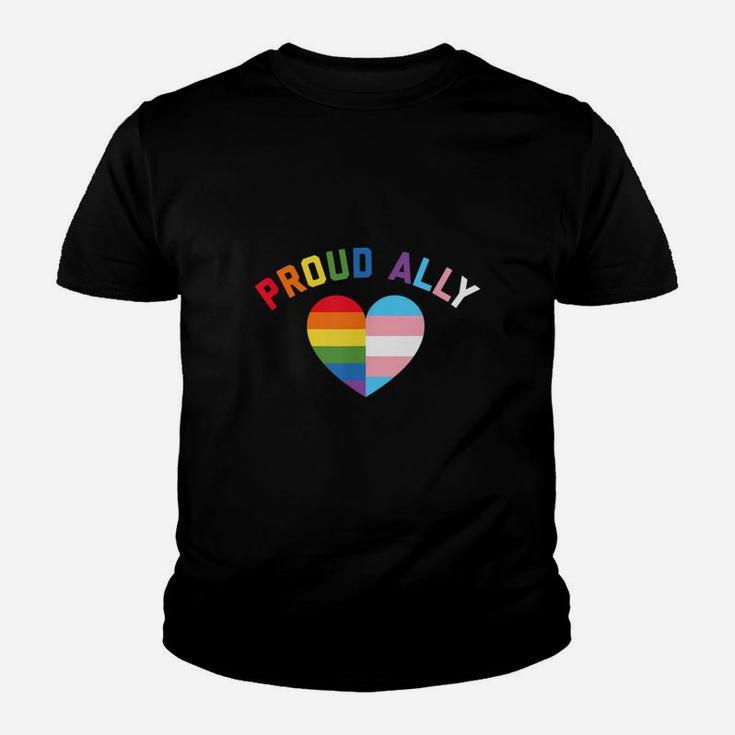 Proud Ally Lgbt Rainbow Heart Shirt Kid T-Shirt