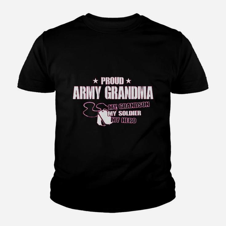 Proud Army Grandma My Grandson Soldier Hero Kid T-Shirt
