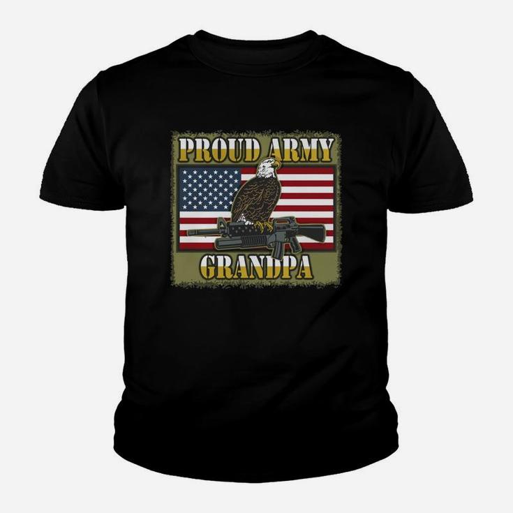 Proud Army Grandpa Bald Eagle Kid T-Shirt