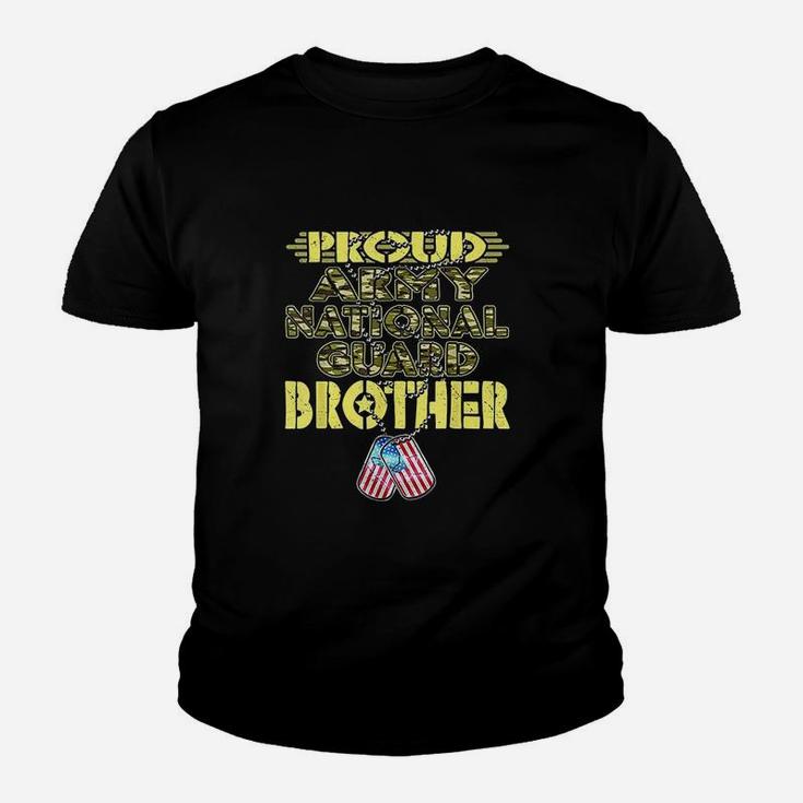 Proud Army National Guard Brother Dog Tags Kid T-Shirt