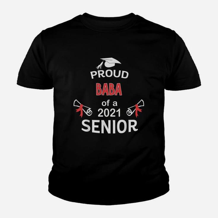 Proud Baba Of A 2021 Senior Graduation 2021 Awesome Family Proud Gift Kid T-Shirt