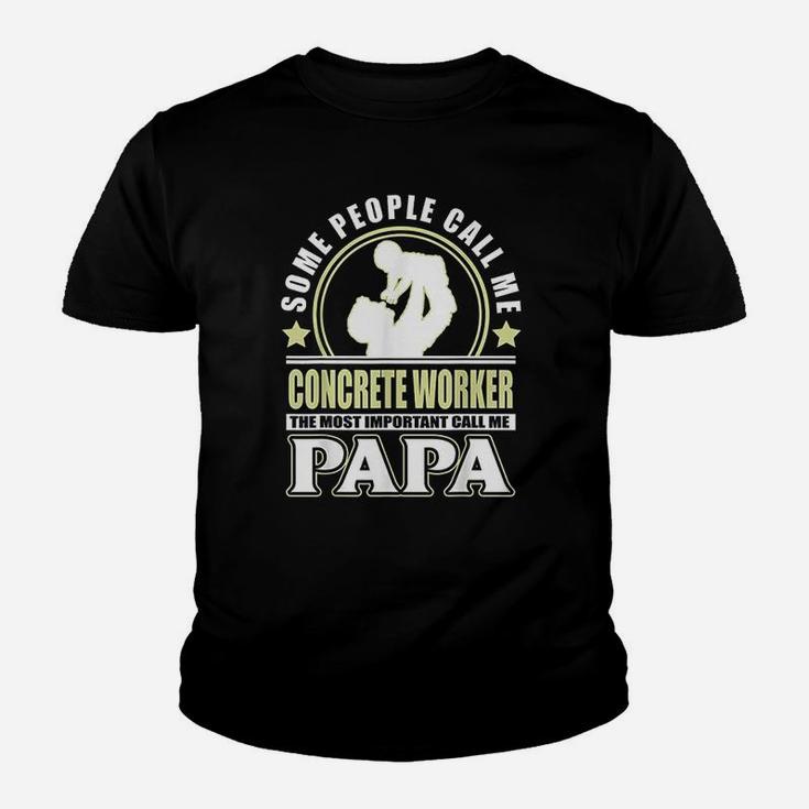 Proud Concrete Worker Father Grandpa Kid T-Shirt