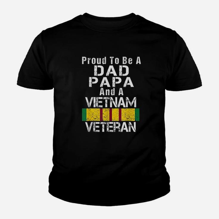 Proud Dad Papa Vietnam Veteran Vintage Military Kid T-Shirt