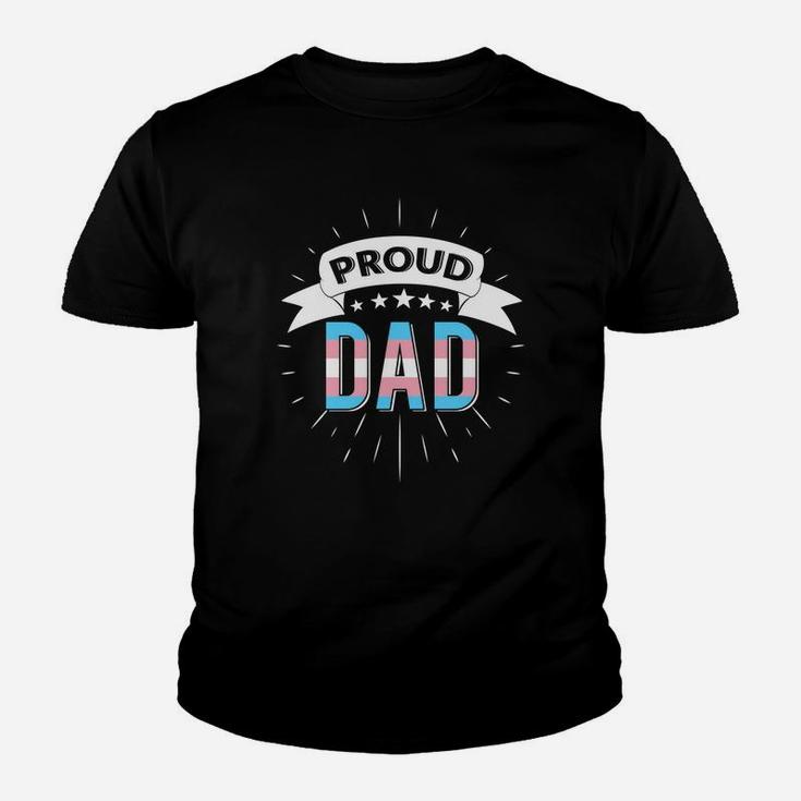 Proud Dad Trans Lgbt Pride Month Fathers Gift Kid T-Shirt