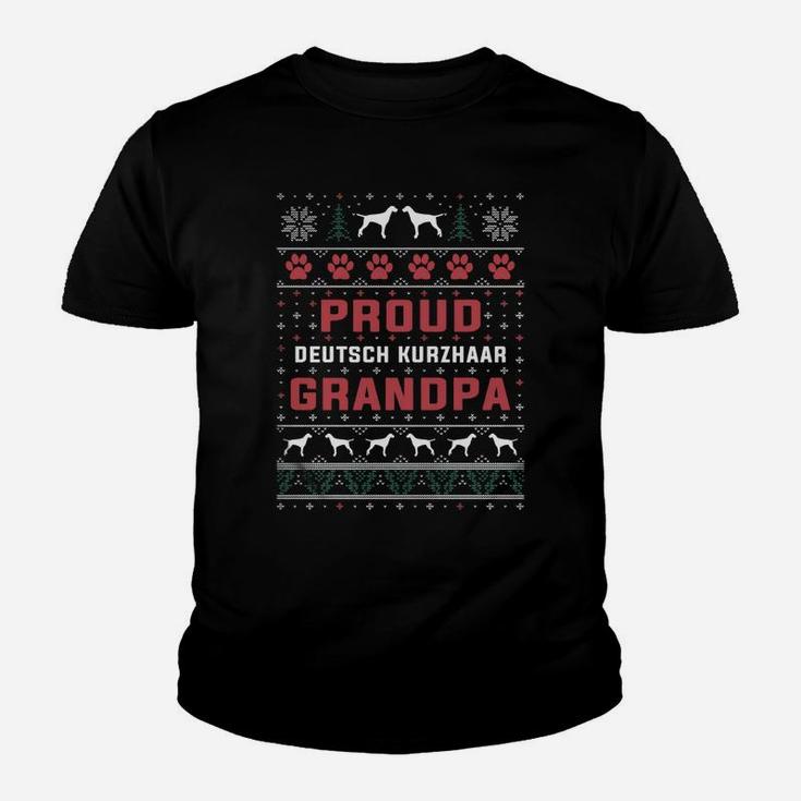 Proud Deutsch Kurzhaar Grandpa Christmas Kid T-Shirt