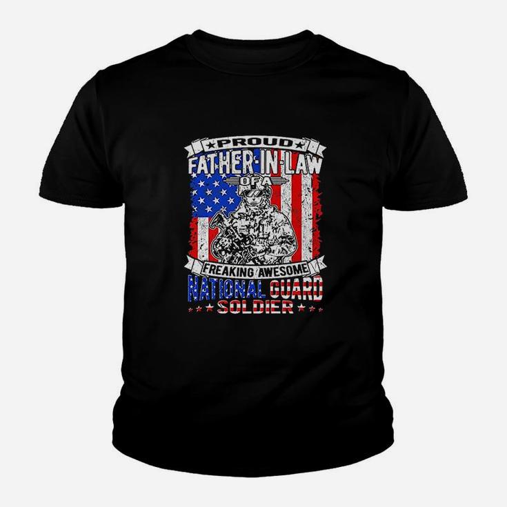 Proud Father Of National Guard Soldier Army Dad Kid T-Shirt