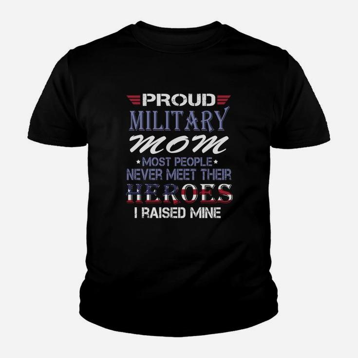 Proud Military Mom Heroes Veteran Mom Pride Gift Kid T-Shirt