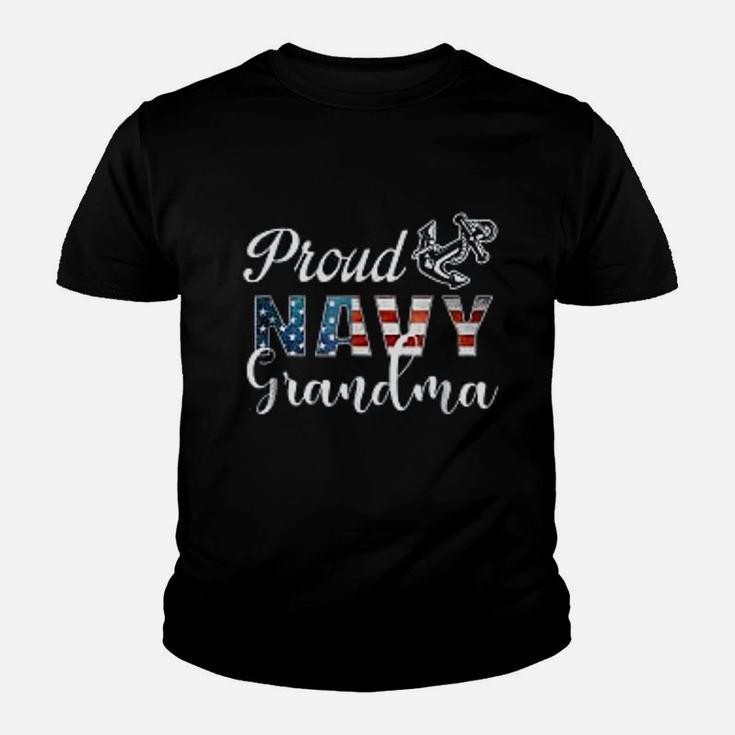 Proud Navy Grandma Military Grandma Kid T-Shirt