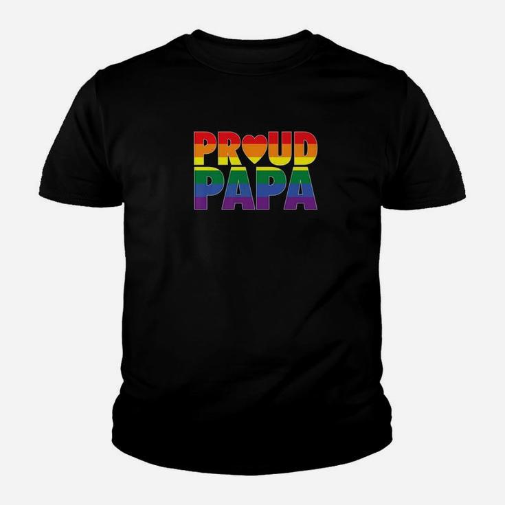 Proud Papa Lgbt Parent Gay Pride Fathers Day Kid T-Shirt