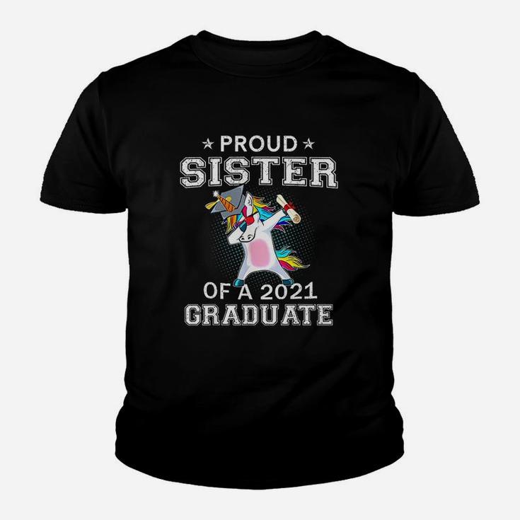 Proud Sister Of A 2021 Graduate Unicorn Kid T-Shirt