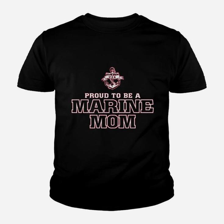 Proud To Be A Marine Mom USA Mothers Day Kid T-Shirt