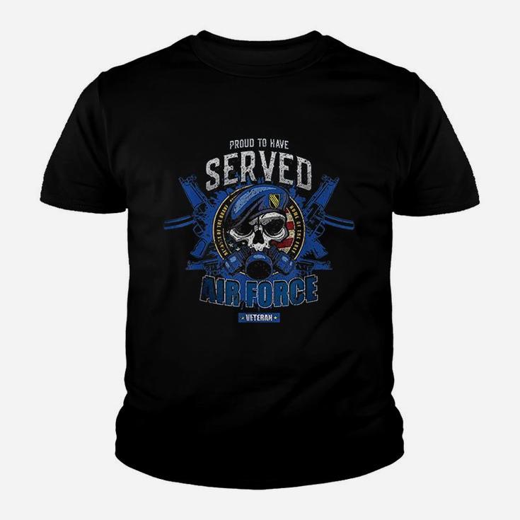 Proud To Have Served Us Air Force Military Veteran Kid T-Shirt