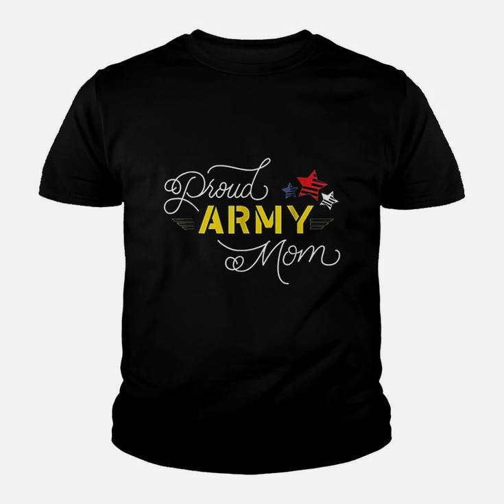 Proud Us Army Mom Stars Veteran Mothers Gift Kid T-Shirt