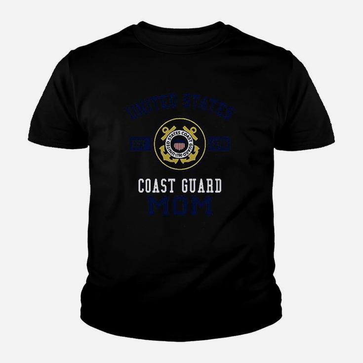 Proud Us Coast Guard Mom Military Pride Kid T-Shirt