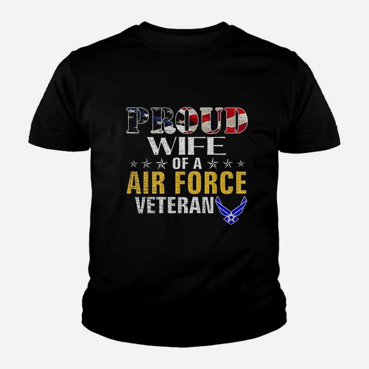 Proud Wife Of A Air Force Veteran Kid T-Shirt