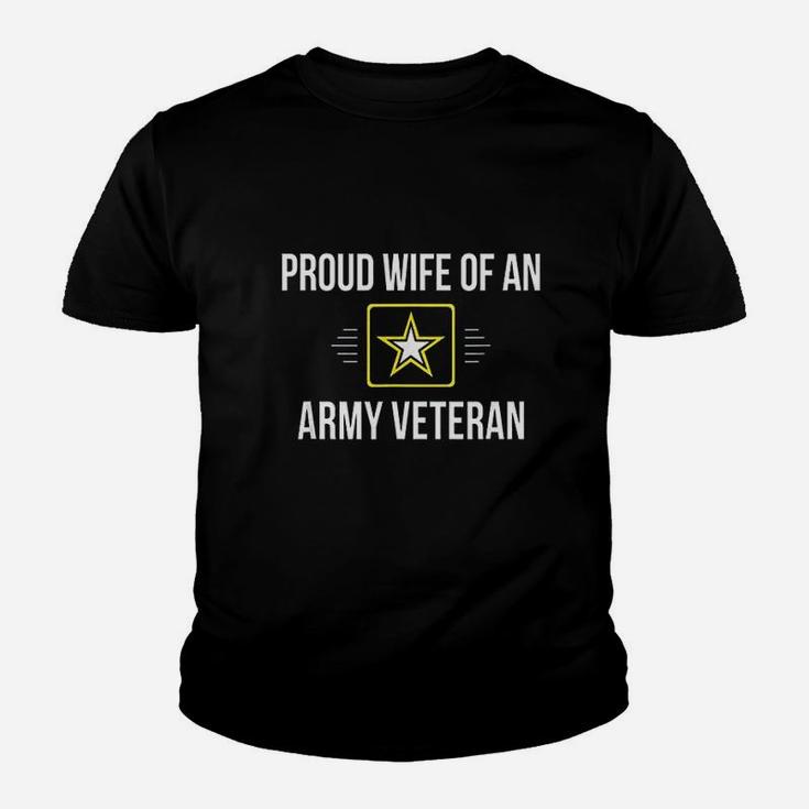 Proud Wife Of An Army Veteran Kid T-Shirt