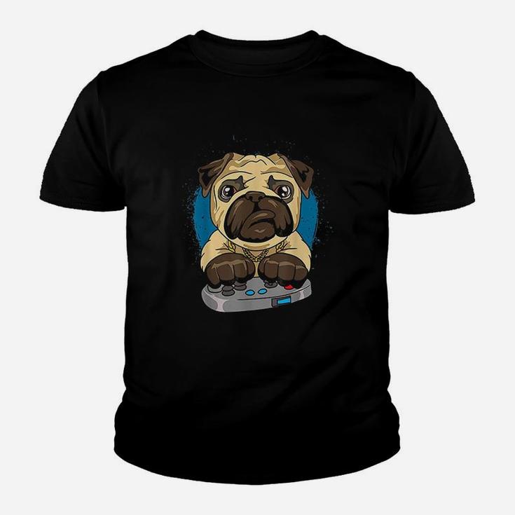 Pug Funny Pug Video Game Lovers Kid T-Shirt