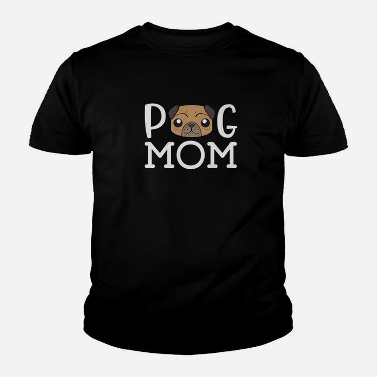 Pug Mom Funny Gift For Dog Moms Kid T-Shirt