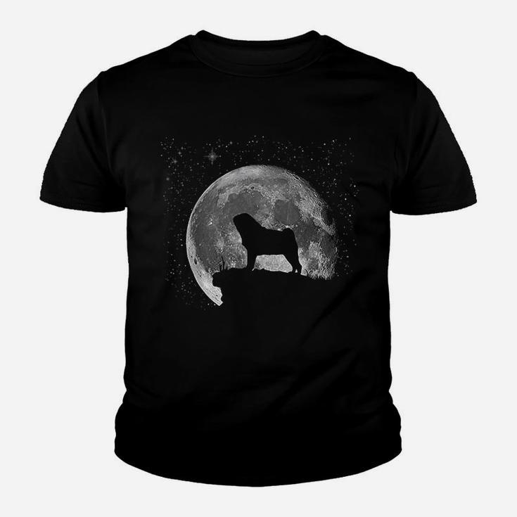 Pug With Moon Kid T-Shirt