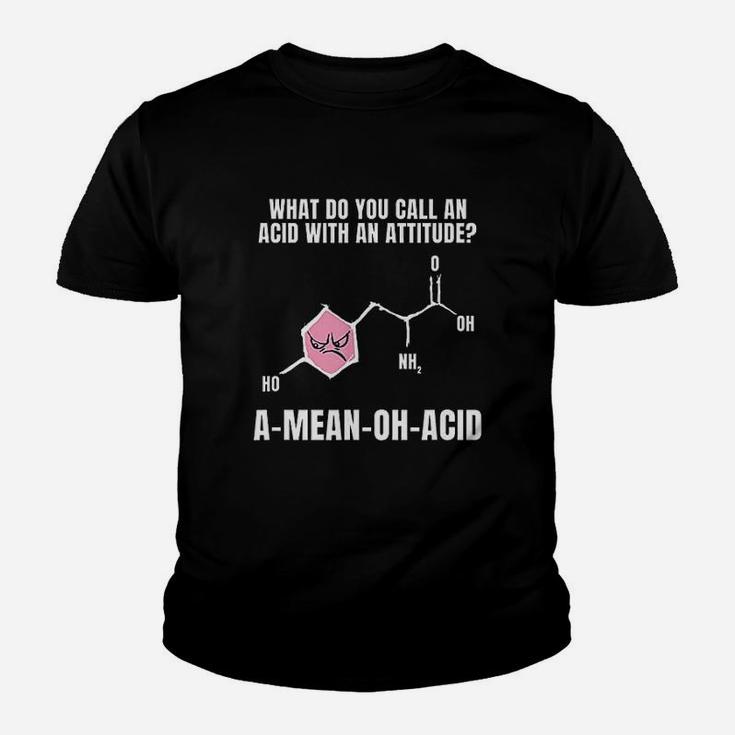 Pun Amino Acid Attitude Science Biologist Scientist Kid T-Shirt