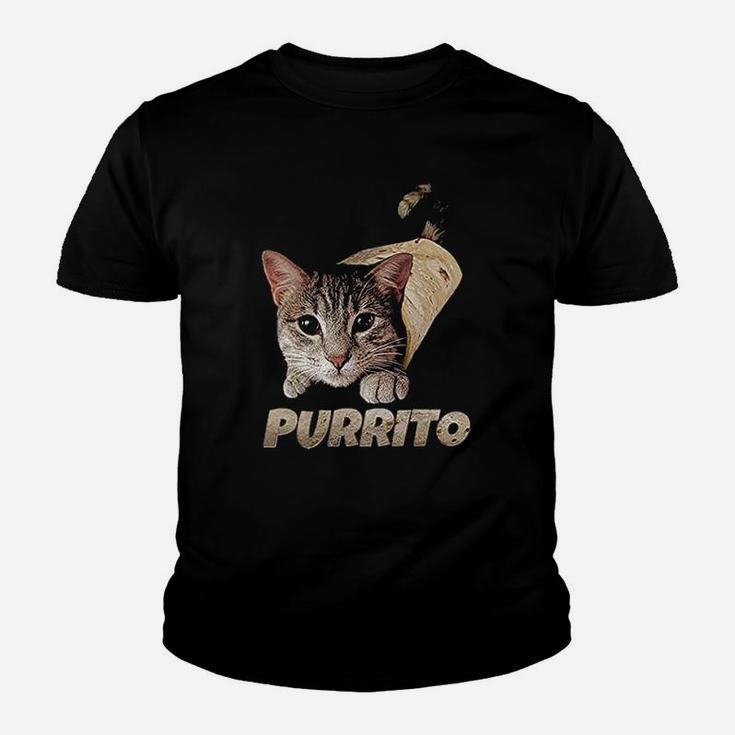Purrito Cat Burrito Funny Joke Meme Kitty Kid T-Shirt