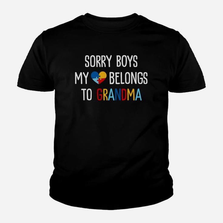 Quote Sorry Boys My Heart Belongs To Grandma Kid T-Shirt